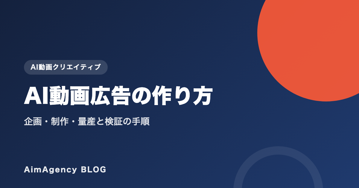 AI動画広告の作り方｜企画・制作・量産と検証の手順